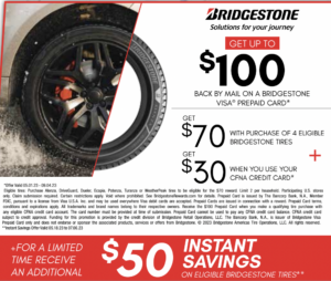 Bridgestone tire rebate