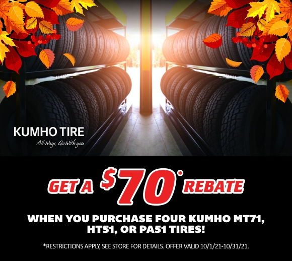 Kumho October $70 rebate