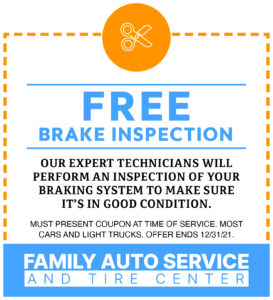 Free Vehicle Brake Inspection Coupon