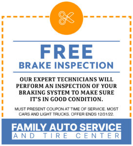 Free Vehicle Brake Inspection Coupon