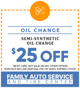 Semi-synthetic Oil Change $25.00 Off Savings Coupon