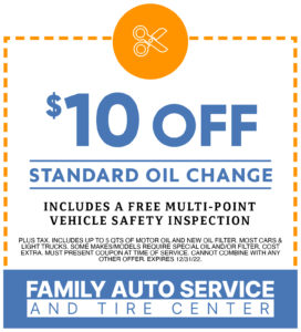 Standard Oil Change $10.00 Off Savings Coupon